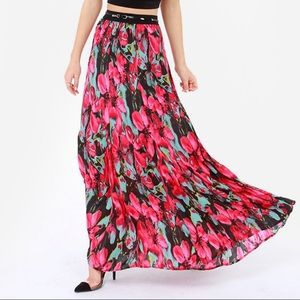 BB Dakota | Lithia Pink Floral Print Maxi Skirt | Med
